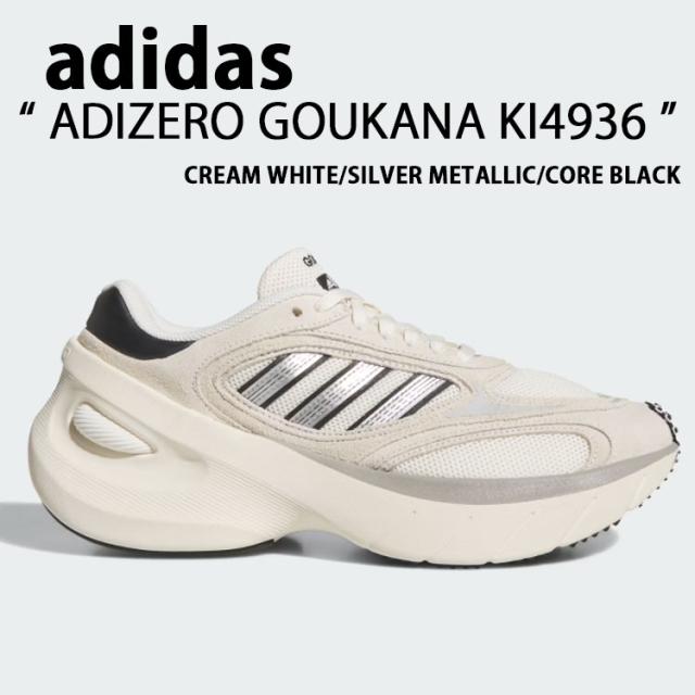 adidas originals アディダス スニーカー シューズ ADIZERO GOUKANA WHITE METALLIC BLACK KI4936  アディゼロ　ゴウカナ ホワイト メタリック ブラック メンズ レディース 男性用 女性用