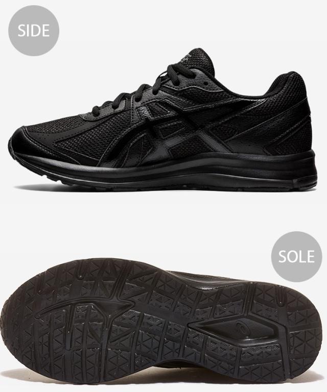 asics アシックス スニーカー JOG 100S BLACK 1201A325-001 ジョグ100S ブラック メッシュ シューズ ランニングシューズ メンズ レディース