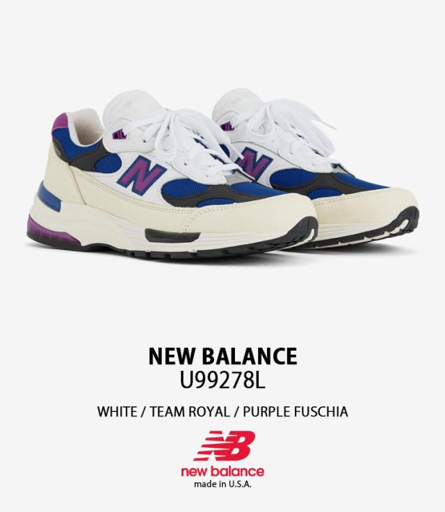 New Balance ニューバランス スニーカー U99278L made in USA シューズ アメリカ NewBalance992 スウェード レトロ WHITE BLUE PURPLE_1