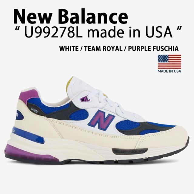 New Balance ニューバランス スニーカー U99278L made in USA シューズ アメリカ NewBalance992 スウェード レトロ WHITE BLUE PURPLE