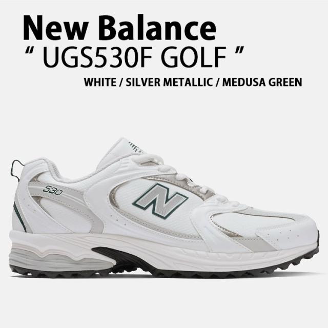 New Balance ニューバランス スニーカー UGS530F GOLF シューズ スパイクレス ゴルフシューズ WHITE SILVER GREEN メンズ レディース