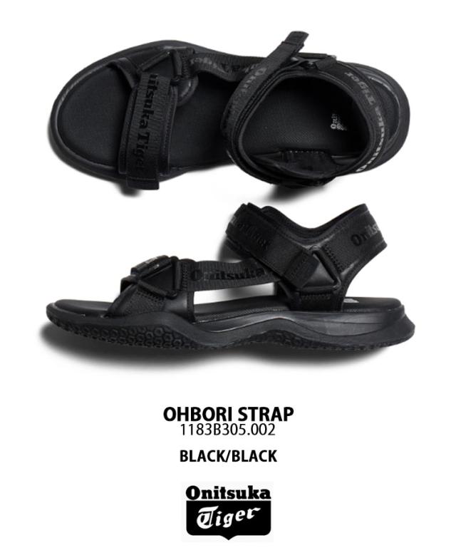 Onitsuka Tiger オニツカタイガー サンダル スポーツサンダル OHBORI STRAP オーボリ ストラップサンダル BLACK GRAY 1183B305_2