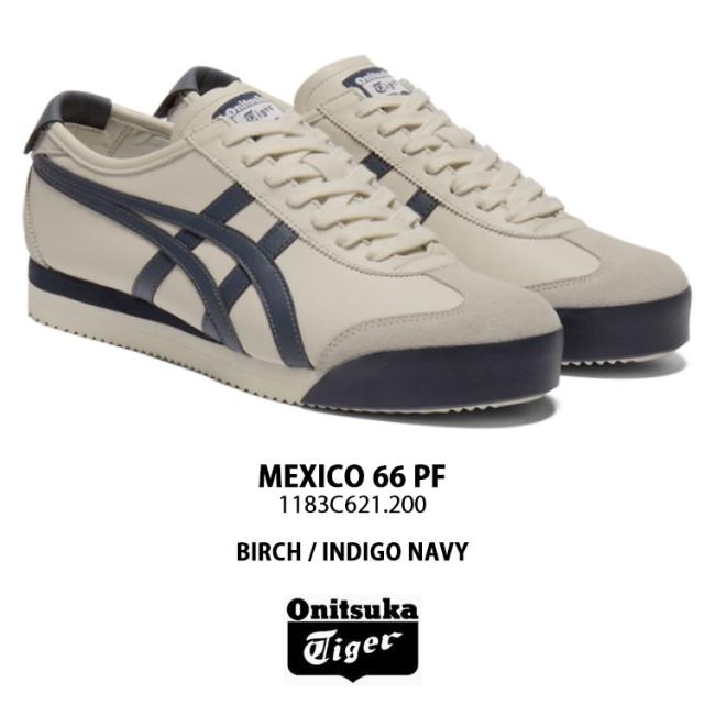 Onitsuka Tiger オニツカタイガー スニーカー MEXICO 66 PF BIRCH NAVY 1183C621.200 シューズ メキシコ 66 PF バーチ ネイビー メンズ レディース 男性用 女性用_1