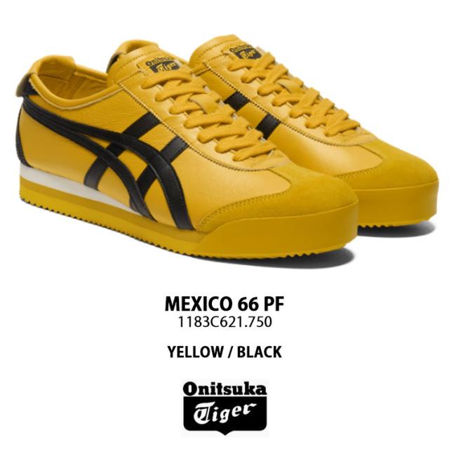 Onitsuka Tiger オニツカタイガー スニーカー MEXICO 66 PF YELLOW BLACK 1183C621.750 シューズ メキシコ 66 PF イエロー ブラック メンズ レディース 男性用 女性用_1