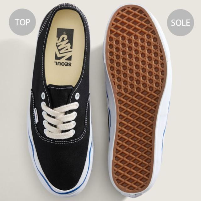 VANS バンズ スニーカー PREMIUM AUTHENTIC 44 SEOUL BLACK TRUE WHITE VN000EAABPB プレミアム オーセンティック 44 ソウル ブラック トゥルー ホワイト 男性用 女性用_3