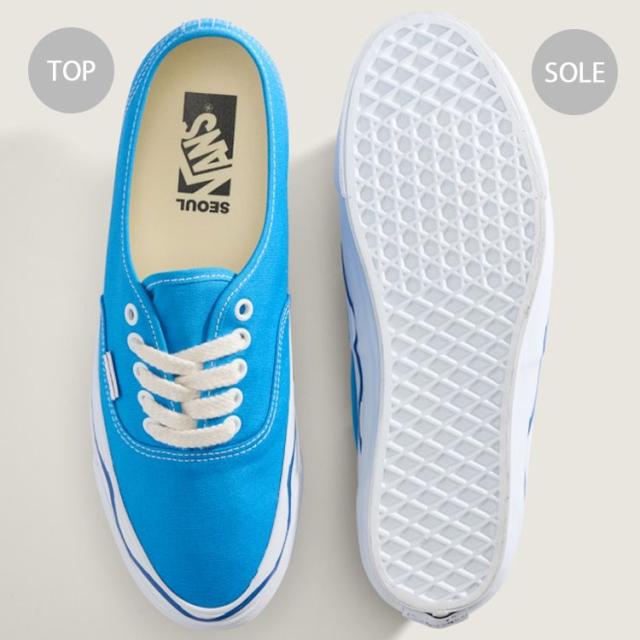 VANS バンズ スニーカー PREMIUM AUTHENTIC 44 SEOUL BRIGHT AZURE WHITE VN000EAAHA2 プレミアム オーセンティック 44 ソウル ブライト アジュール ホワイト 男性用 女性用_3
