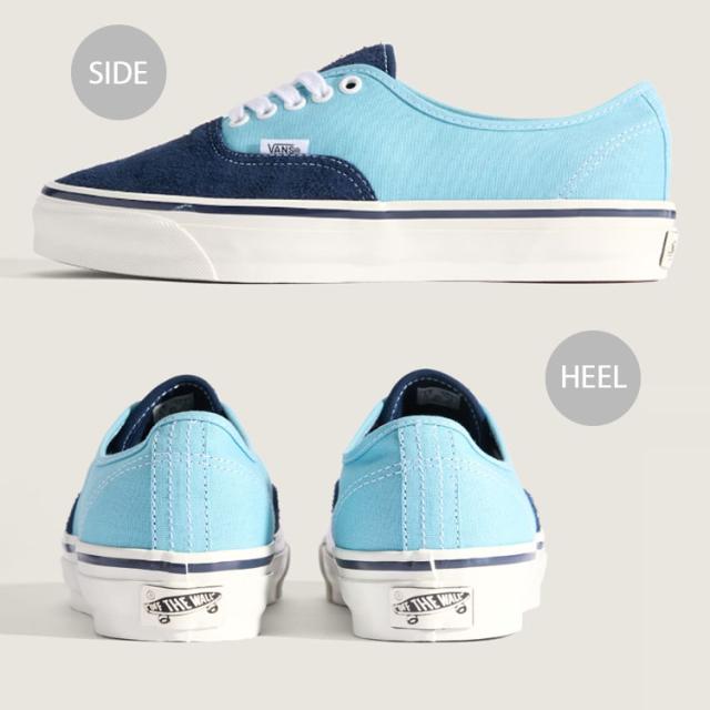 VANS バンズ スニーカー PREMIUM AUTHENTIC 44 SUEDE CANVAS DRESS BLUE AQUATIC BLUE VN000EBNICO プレミアム オーセンティック 44 スエード キャンバス ドレス ブルー アクアティック ブルー 男性用 女性用_2