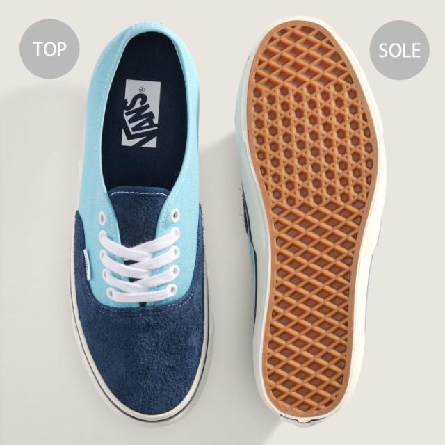 VANS バンズ スニーカー PREMIUM AUTHENTIC 44 SUEDE CANVAS DRESS BLUE AQUATIC BLUE VN000EBNICO プレミアム オーセンティック 44 スエード キャンバス ドレス ブルー アクアティック ブルー 男性用 女性用_3