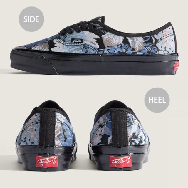 VANS バンズ スニーカー PREMIUM AUTHENTIC 44 FLORAL NAVY BLACK VN000EBNNGV プレミアム オーセンティック44 フローラル ネイビー ブラック 男性用 女性用_2