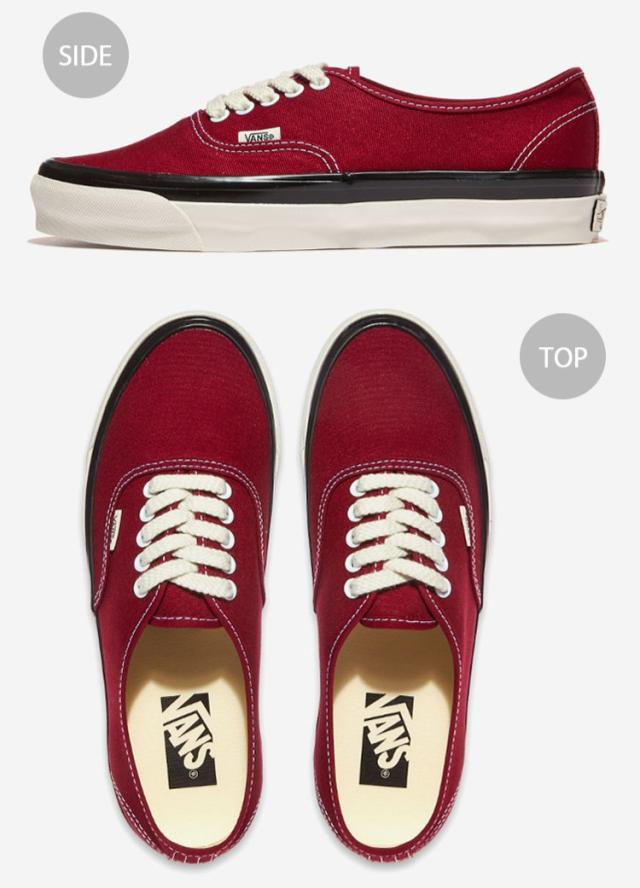 VANS バンズ スニーカー PREMIUM AUTHENTIC DECK 44 LX BORDEAUX VN000EFZBRD プレミアム オーセンティック デック 44 エルエックス ボルドー 男性用 女性用