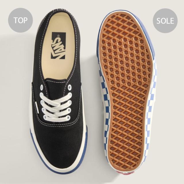 VANS バンズ スニーカー PREMIUM AUTHENTIC 44 ARCHIVE BLACK TRUE NAVY VN000EK4Z0V プレミアム オーセンティック 44 アーカイブ ブラック トゥルー ネイビー 男性用 女性用_3