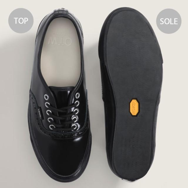 VANS バンズ シューズ OTW AUTHENTIC 44 SYPHED VIBRAM GLOSS LEATHER BROGUE BLACK BLACK VN000V33BKA OTW オーセンティック 44 サイフド ビブラム グロス レザー ブローグ ブラック ブラック 男性用_3