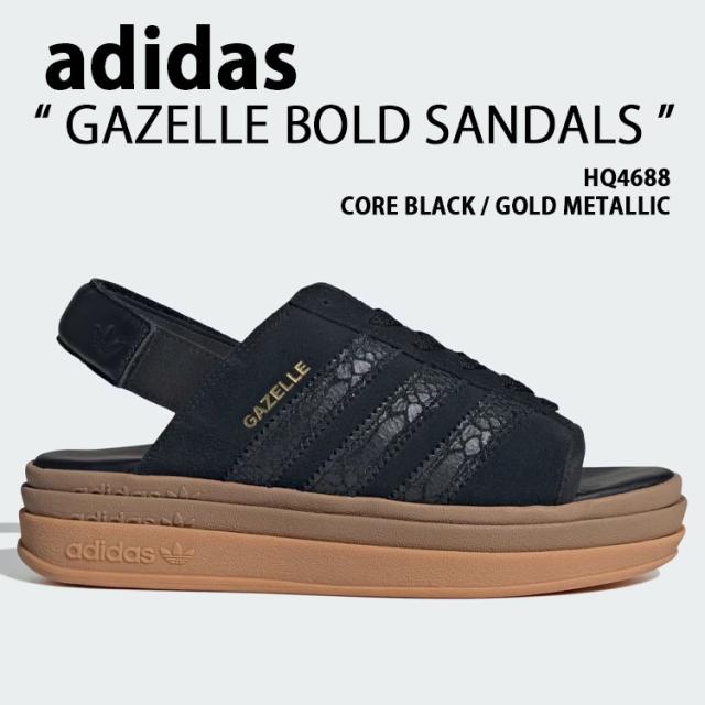adidas アディダス スポーツサンダル GAZELLE BOLD SANDALS HQ4688 シューズ ガゼルボールド サンダル 厚底 BLACK メンズ レディース
