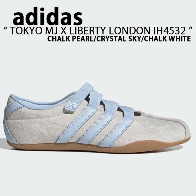 adidas originals アディダス スニーカー シューズ  TOKYO MJ X LIBERTY LONDON BLUE WHITE BEIGE IH4532 トーキョーMJ X リバティ ロンドン ブルー ホワイト ベージュ レース フラワー Tトゥ ストラップ  レディース 女性用