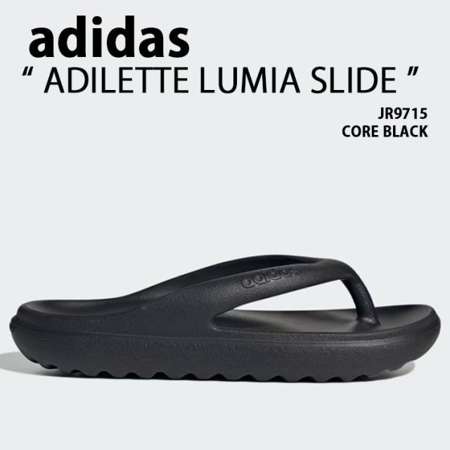 adidas アディダス サンダル ADILETTE LUMIA SLIDE JR9715 シューズ アディレッタ ルミナスライド ビーサン BLACK メンズ レディース