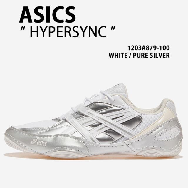 asics アシックス スニーカー HYPERSYNC 1203A879-100 シューズ ハイパーシンク ロープロ 薄底 WHITE SILVER メンズ レディース