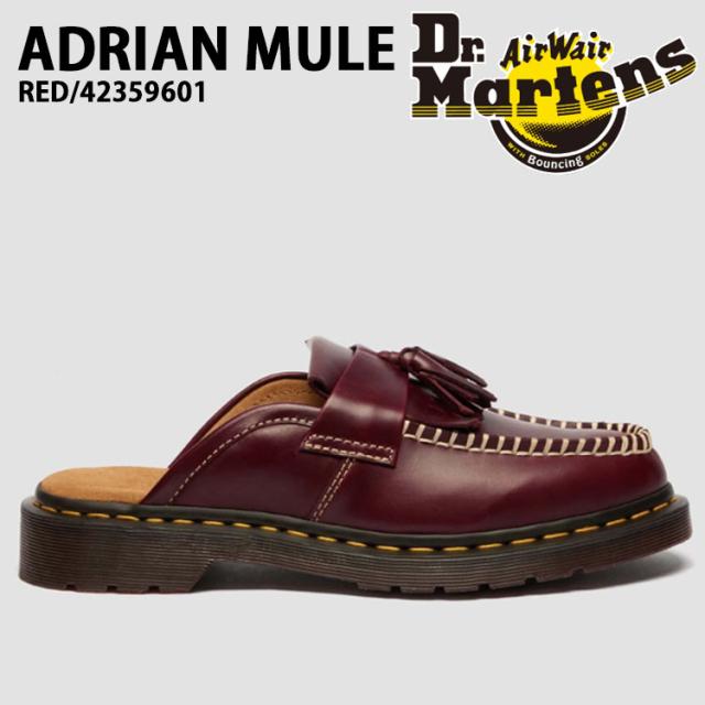Dr.Martens ドクターマーチン マーチン レザーシューズ ADRIAN MULE RED 42359601 アドリアン ミュール レッド