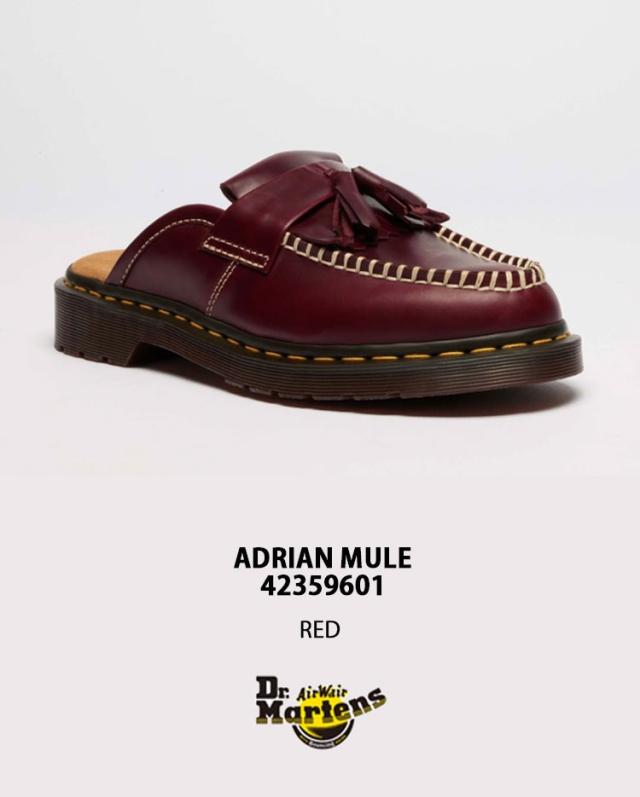Dr.Martens ドクターマーチン マーチン レザーシューズ ADRIAN MULE RED 42359601 アドリアン ミュール レッド_2