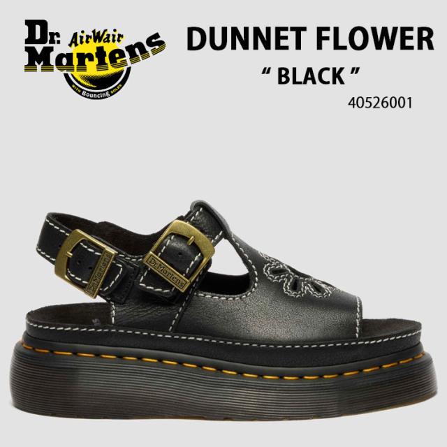Dr.Martens ドクターマーチン レディース サンダル DUNNET FLOWER SANDAL 40526001 シューズ ダネットフラワーサンダル ガムソール BLACK