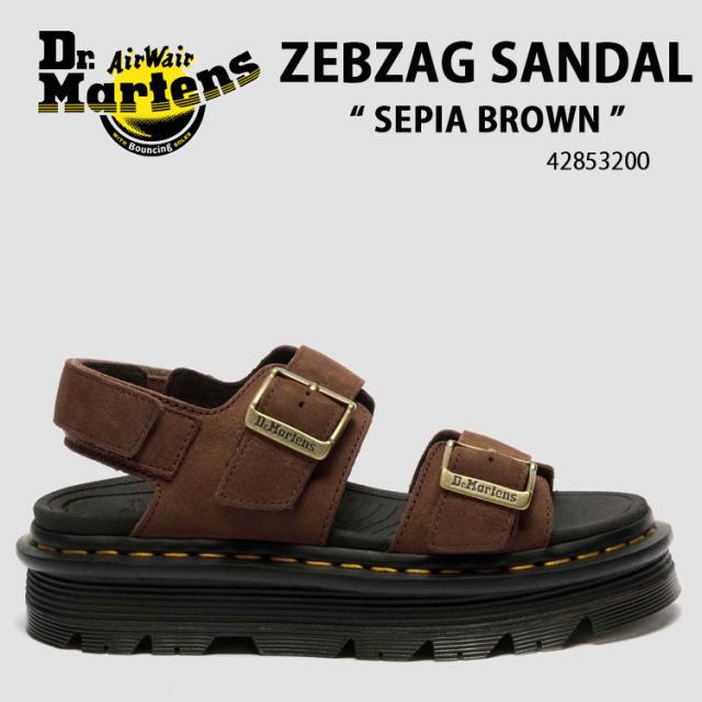 Dr.Martens ドクターマーチン サンダル ZEBZAG SANDAL 42853200 シューズ ゼブザグサンダル BROWN セピアブラウン メンズ レディース