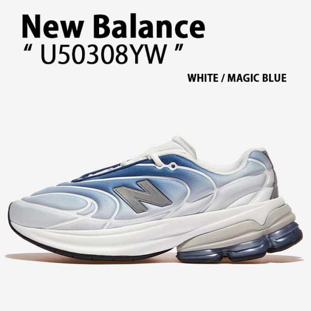 New Balance ニューバランス スニーカー U50308YW シューズ NewBalanceU5030 ランシュー WHITE ホワイト BLUE ブルー メンズ レディース