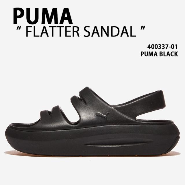 PUMA プーマ レディース サンダル FLATTER SANDAL 400337-01 シューズ フラッターサンダル スポーツサンダル 一体型 厚底 BLACK 女性用
