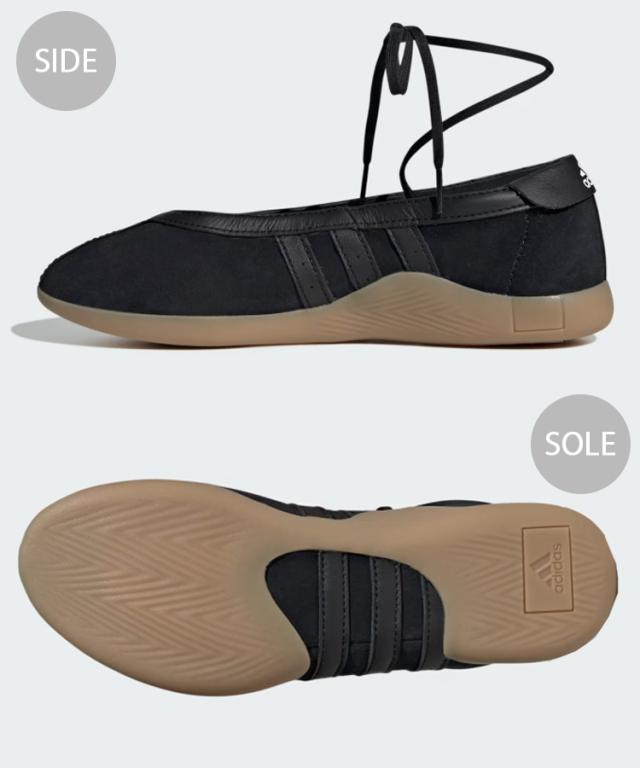 adidas originals アディダス スニーカー シューズ TAEKWONDO MEI BALLET BLACK WHITE GUM JQ0669 テコンドー メイ バレエ ブラック ホワイト ガム レギュラーフィット スリーストライプス レザー リボン レディース 女性用_2