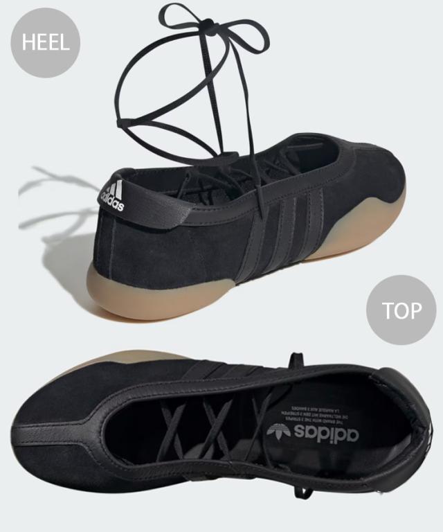 adidas originals アディダス スニーカー シューズ TAEKWONDO MEI BALLET BLACK WHITE GUM JQ0669 テコンドー メイ バレエ ブラック ホワイト ガム レギュラーフィット スリーストライプス レザー リボン レディース 女性用_3
