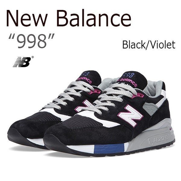 New Balance ニューバランス スニーカー 998 Black Violet M998BK MADE IN USA アメリカ製_1