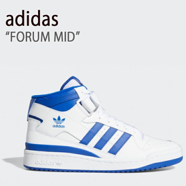 adidas アディダス スニーカー FORUM MID フォーラム ミッド ホワイト ブルー FY4976