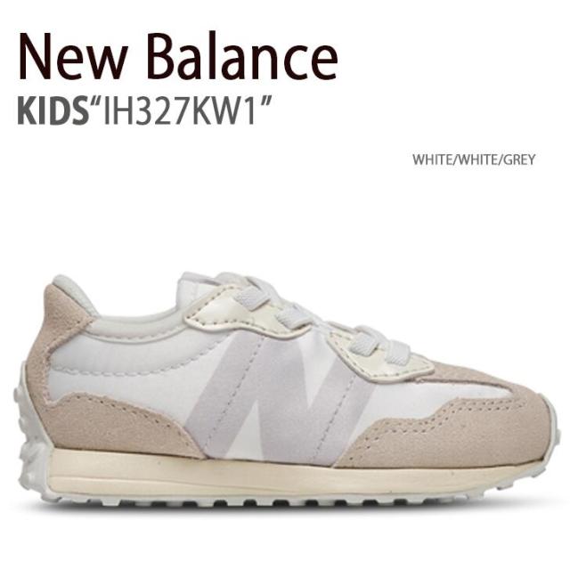New Balance ニューバランス キッズ スニーカー NewBalance 327 WHITE GREY ベルクロ マジックテープ  IH327KW1の通販は