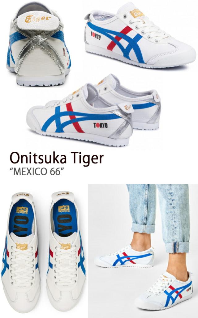 Onitsuka Tiger オニツカタイガー スニーカー メキシコ 66 ホワイト ディレクトワールブルー メンズ レディース 男女共用 男性用 女性用 1183A730.100_1