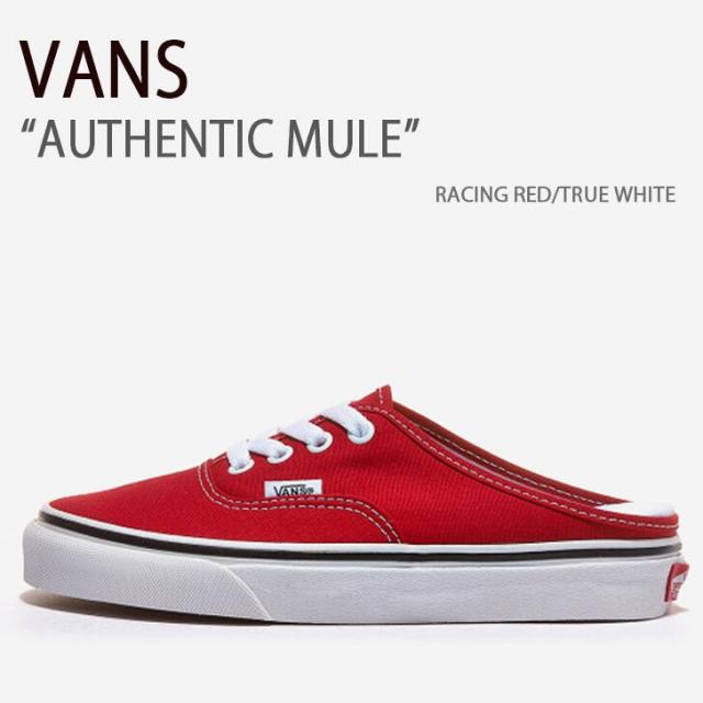 VANS スニーカー AUTHENTIC MULE RACING RED TRUE WHITE VN0A54F7JV6