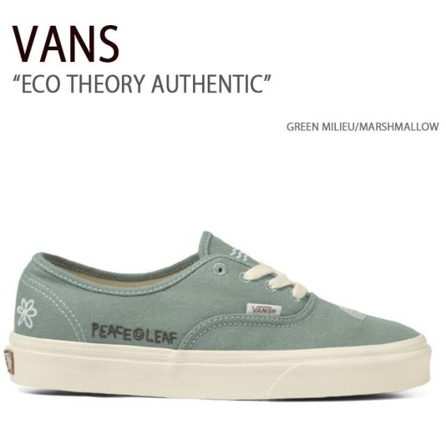 VANS スニーカー ECO THEORY AUTHENTIC GREEN MILIEU MARSHMALLOW VN0A5KRDAST1