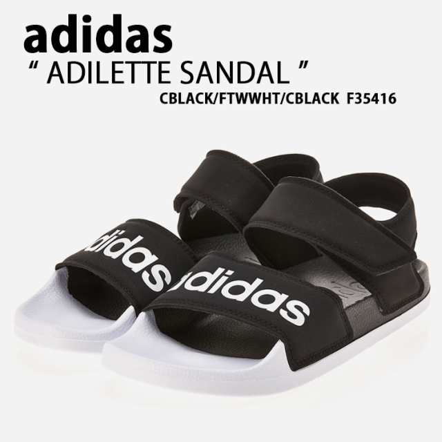 adidas アディダス サンダル スポーツサンダル ADILETTE SANDAL アディレッタ BLACK WHITE F35416