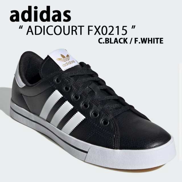 adidas アディダス スニーカー ADICOURT アデイコート BLACK WHITE FX0215 ｜au PAY マーケット