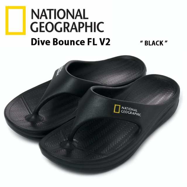 NATIONAL GEOGRAPHIC ナショナルジオグラフィック サンダル 一体型サンダル 一体形成 DiveBounce FL V2 BLACK シャワーサンダル スライド