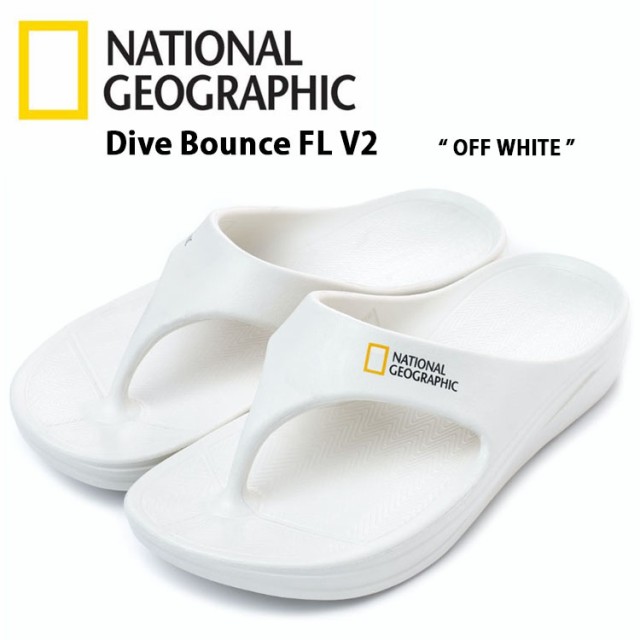 NATIONAL GEOGRAPHIC ナショナルジオグラフィック サンダル 一体型サンダル 一体形成 DiveBounce FL V2 OFF WHITE シャワーサンダル スラ