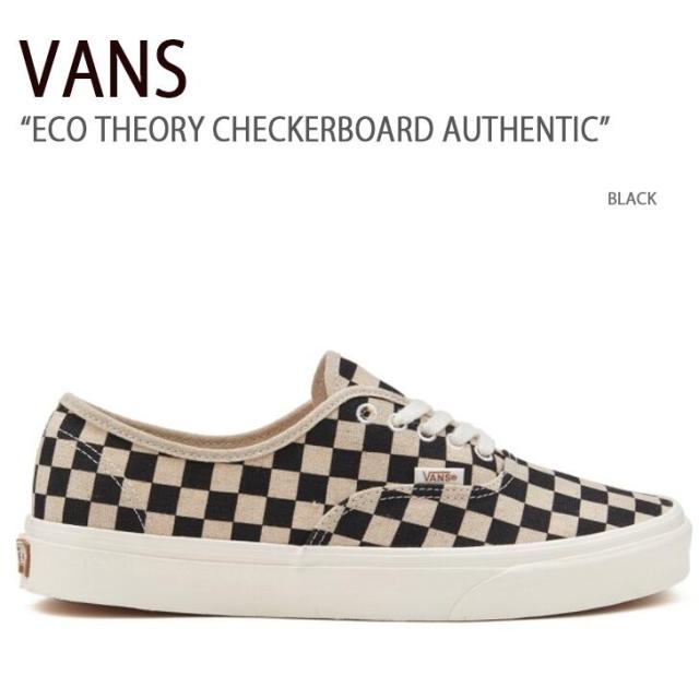 VANS スニーカー ECO THEORY CHECKERBOARD AUTHENTIC BLACK VN0A5KRD705