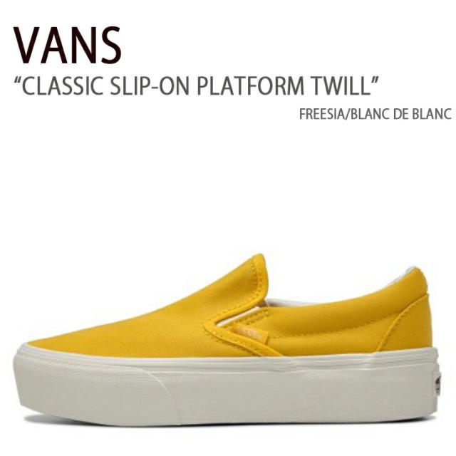VANS スニーカー CLASSIC SLIP-ON PLATFORM TWILL FREESIA BLANC DE BLANC VN0A5KXBB10