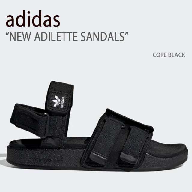 adidas アディダス スポーツサンダル NEW ADILETTE SANDALS CORE BLACK サンダル GZ8409