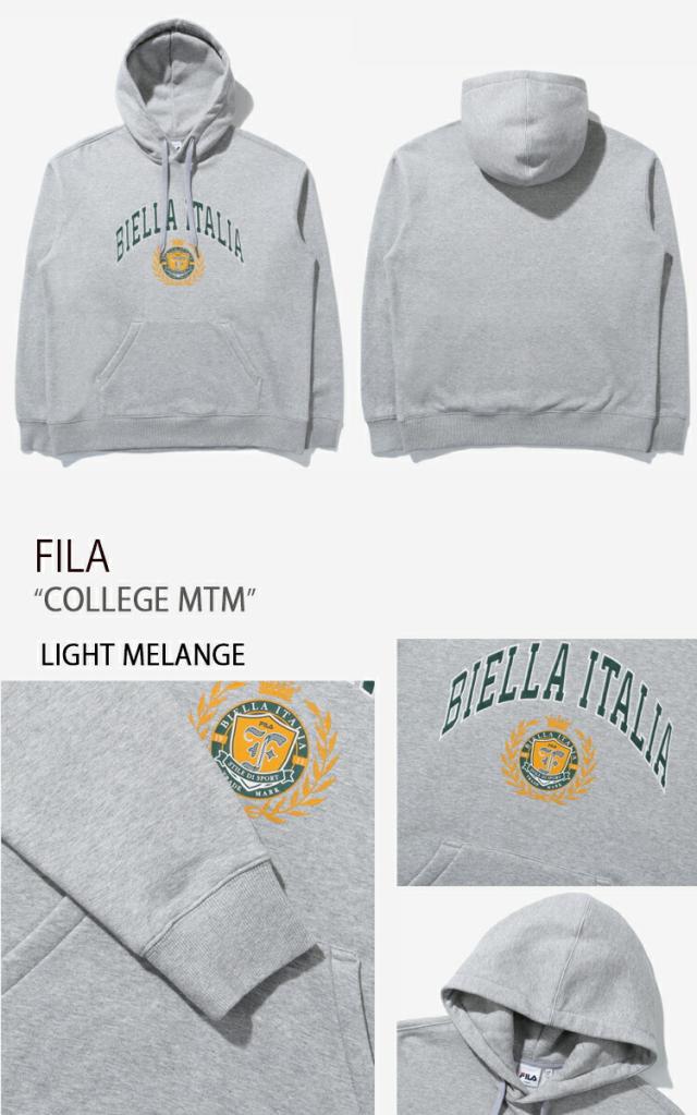 FILA フィラ COLLEGE MTM カレッジ MTM スウェット フーディー パーカー メンズ レディース 男女共用 男性用 女性用 FS2POD4104X_LML FS2POD4104X_BLK_1