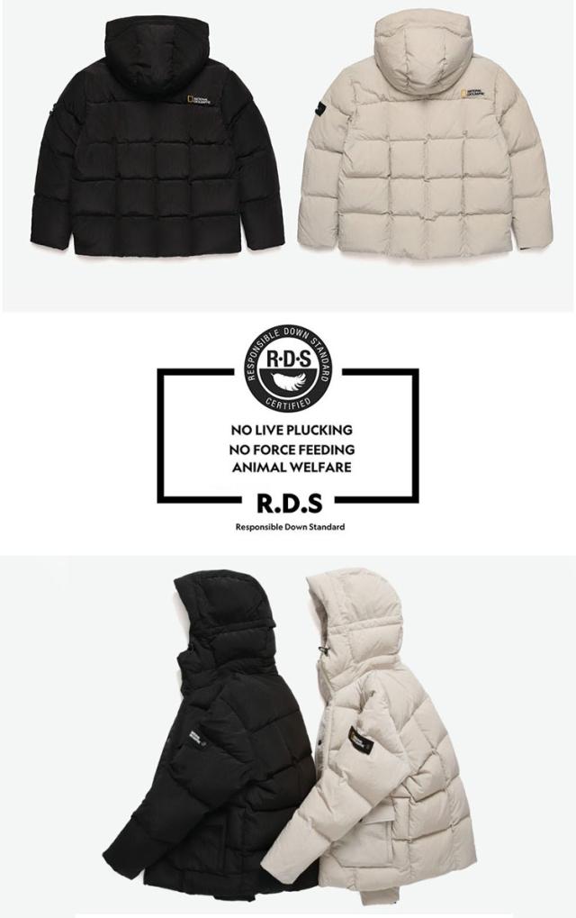 ◆National Geographicショート丈 グースダウンフードジャンパー NATIONAL GEOGRAPHIC☆UNISEX_ショート丈グースフードダウン_6色