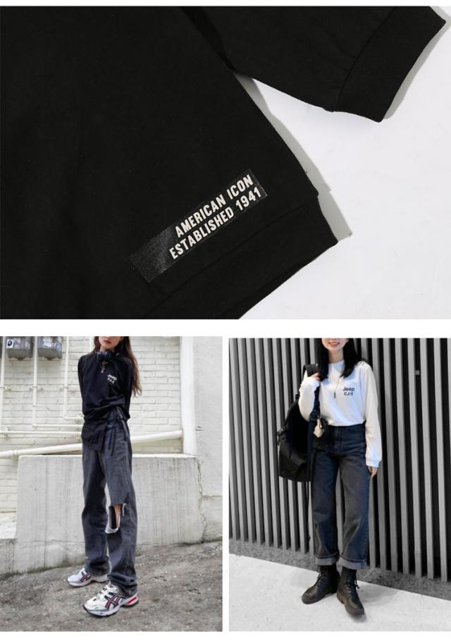 Tシャツ・カットソー JEEP Essential long sleeve t-shirt Jeep ジープ ロンT AIR GRAM LONG SLEEVE T-SHIRTS エア グラム