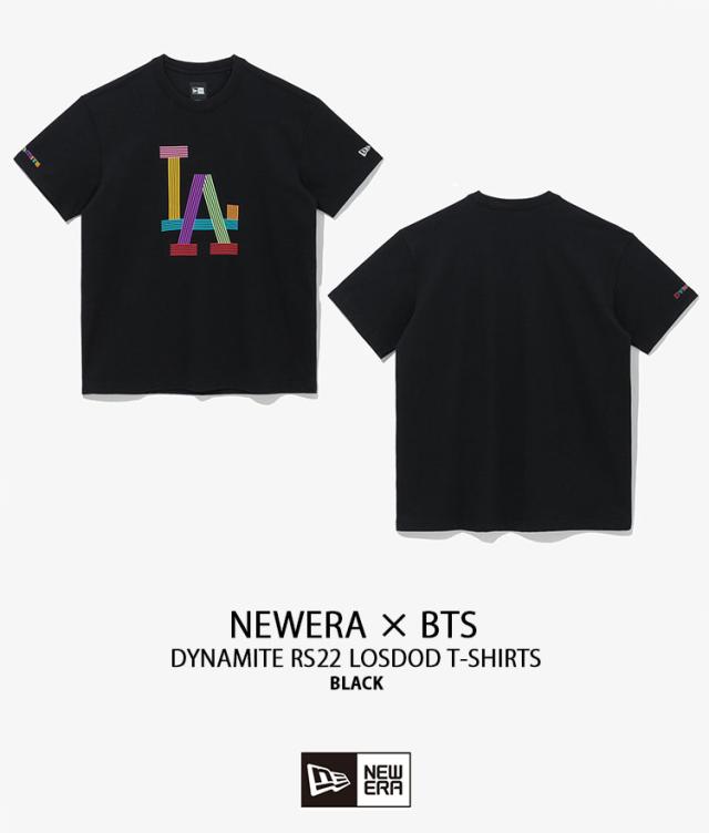 NEW ERA ニューエラ BTS コラボ DYNAMITE RS22 LOSDOD BLACK ダイナマイト ロサンゼルスロジャース ショートスリーブ 半袖 カットソー クルーネック ブラック メンズ レディース 男性用 女性用 男女共用 13276914_1