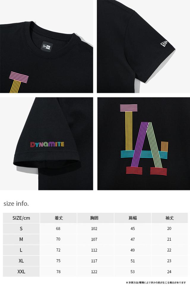 NEW ERA ニューエラ BTS コラボ DYNAMITE RS22 LOSDOD BLACK ダイナマイト ロサンゼルスロジャース ショートスリーブ 半袖 カットソー クルーネック ブラック メンズ レディース 男性用 女性用 男女共用 13276914_2
