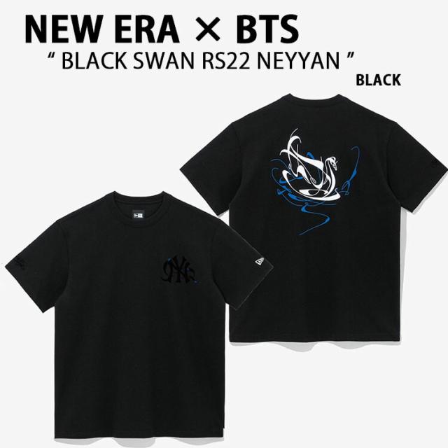 NEW ERA ニューエラ BTS コラボ BLACK SWAN RS22 NEYYAN BLACK ブラックスワン ニューヨークヤンキース ショートスリーブ 半袖 カットソー クルーネック ブラック ブルー メンズ レディース 男性用 女性用 男女共用 13277229