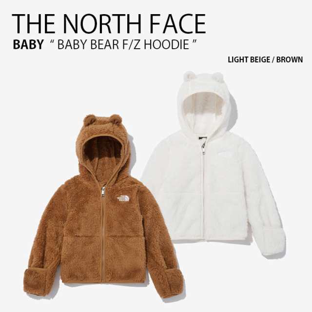 THE NORTH FACE ノースフェイス ベビー フリースジャケット BABY BEAR F/Z HOODIE フリース フーディ ベージュ ブラウン NJ4FN91S/T