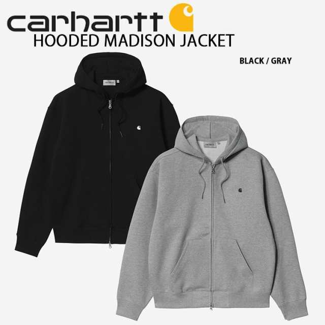 CARHARTT カーハート パーカー スウェット HOODED MADISON JACKET BLACK GRAY CA22FWSWHZ