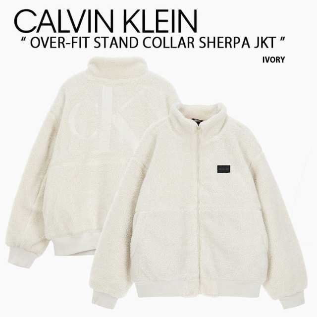 Calvin Klein カルバンクライン フリースジャケット OVERFIT HOOD STAND COLLAR SHERPA JACKET CK J321968